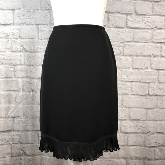 Nwot Classic Pencil Skirt Sheer Ruffle Hem Casual Corner 3/$25 Deal